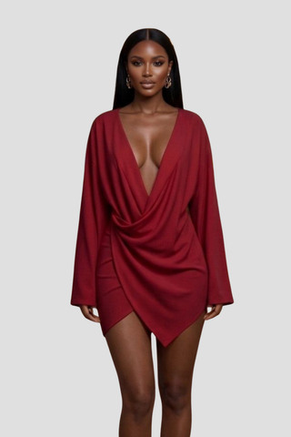 Azure Mini Wrap Dress