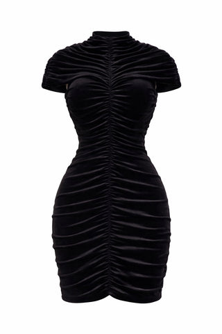 Noir Ruched Dress