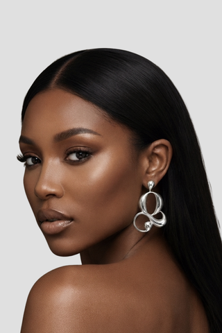 Goude Sculpt Earrings Silver